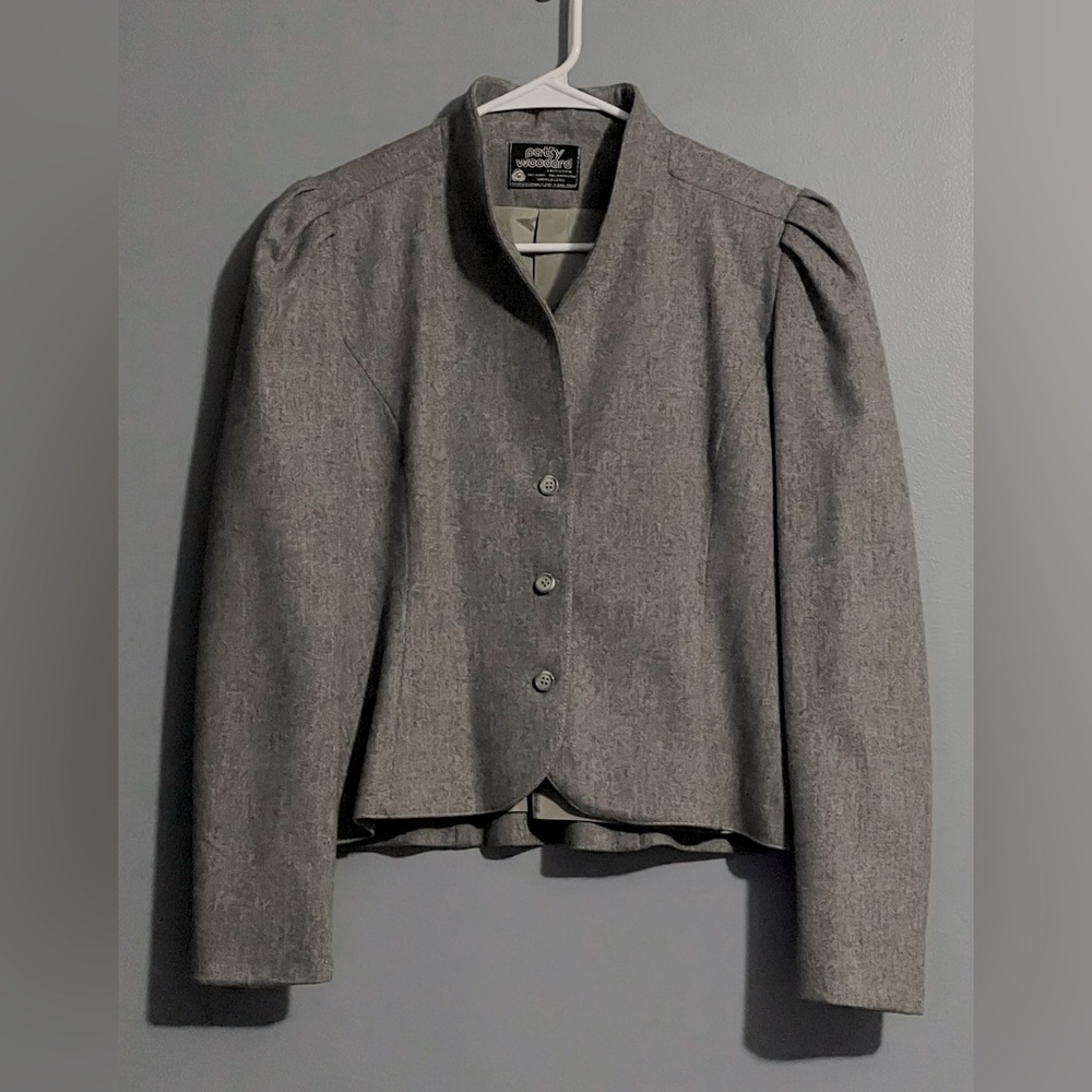 Patty Woodard Blazer in Grey Wool